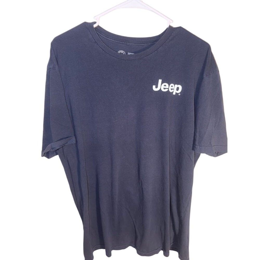 Jeep Mens XL Navy Blue Graphic T-Shirt Jedco Mountain Sunset Since 1941 Tee